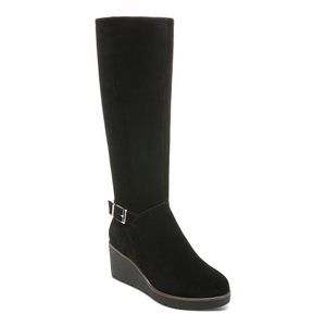 Giani Bernini Womens Atlinaa Suede Tall Knee-High Boots Black 8.5 Medium (B,M)